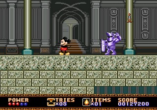 une photo d'Ã©cran de Castle of Illusion sur Sega Megadrive